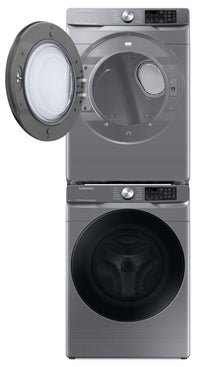 Samsung 5.2 Cu. Ft. Front-Load Washer and 7.5 Cu. Ft. Gas Dryer - Platinum 