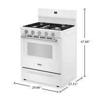 Maytag 5 Cu. Ft. Convection Gas Range with No Preheat Air Fry - White - MFGS6030RW | Cuisinière à gaz Maytag de 5 pi3 à convection avec friture à air sans préchauffage - blanche - MFGS6030RW | MFGS60RW