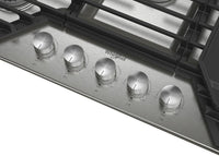 Whirlpool 30" Gas Cooktop with 2-in-1 Hinged Grate to Griddle - WCGK7530PS | Surface de cuisson à gaz Whirlpool de 30 po avec grille à charnières 2 en 1 qui se convertit en plaque chauffante - WCGK7530PS | WCGK750S