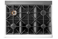 Classic Retro by Unique 36" 5.2 Cu. Ft. 6-Burner Gas Range with Convection - Marshmallow White - UGP-36CR W | Cuisinière à gaz Classic Rétro par Unique de 36 po et de 5,2 pi3 à 6 brûleurs avec convection - blanc guimauve - UGP-36CR W | UGP36CRW