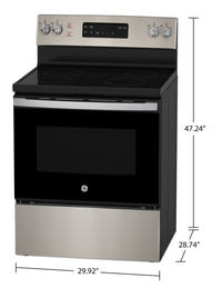 GE 5 Cu. Ft. Freestanding Electric Range with Self-Clean - JCB630ETES 