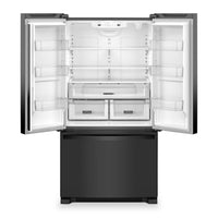 Whirlpool 36" 25.2 Cu. Ft. French-Door Refrigerator - Black - WRFF3036RB | Réfrigérateur Whirlpool de 36 po et de 25,2 pi³ à portes françaises - noir - WRFF3036RB | WRFF30RB