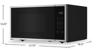 KitchenAid 1.6 Cu. Ft. Countertop Microwave with 1100 Watts Cooking - PrintShield Stainless - YKMCS1… | Four à micro-ondes de comptoir KitchenAid de 1,6 pi³ avec cuisson à 1 100 W - acier inoxydable avec …