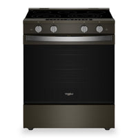 Whirlpool 5.3 Cu. Ft. Electric Range with Air Fry and WipeClean™ Coating - Black Stainless Steel - YWSES7530RV | Cuisinière électrique Whirlpool de 5,3 pi3 avec friture à air et revêtement WipeCleanMC - acier inoxydable noir - YWSES7530RV | YWSES75V