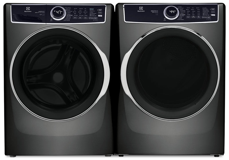 Electrolux 5.2 Cu. Ft. Front-Load Washer and 8 Cu. Ft. Gas Dryer - Titanium 