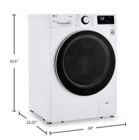 LG 2.6 Cu. Ft. Smart Top-Load High-Efficiency Steam Washer - White - Stackable - WM1455HWA | Laveuse à la vapeur intelligente haute efficacité LG à chargement par le haut de 2,6 pi³ - blanche -…