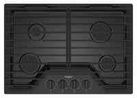 Whirlpool 30" Gas Cooktop with EZ-2-Lift™ Hinged Cast-Iron Grates - WCGK5030PB | Surface de cuisson à gaz Whirlpool de 30 po avec grilles en fonte à charnières EZ-2-LiftMC - WCGK5030PB | WCGK530B