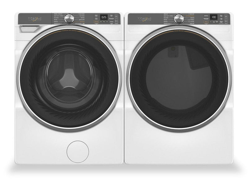 Whirlpool 5.8 Cu. Ft. Front-Load Washer with FreshFlow™ Vent System and 7.4 Cu. Ft. Electric Dryer  | Laveuse à chargement frontal de 5,8 pi³ avec système de ventilation FreshFlowMC et sécheuse électrique de 7,4 pi³ de Whirlpool  | WHFL67RW