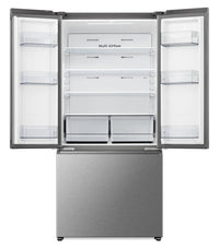 Hisense 31.3" 22.1 Cu. Ft. French-Door Refrigerator - Stainless Steel - RF22B3FSE | Réfrigérateur Hisense de 22,1 pi³ et de 31,3 po à portes françaises - acier inoxydable - RF22B3FSE