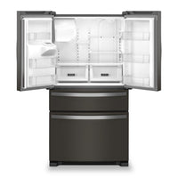 Whirlpool 36" 24.5 Cu. Ft. French-Door Refrigerator - Black Stainless Steel - WRMF3636RV | Réfrigérateur Whirlpool de 36 po et de 24,5 pi³ à portes françaises - acier inoxydable noir - WRMF3636RV | WRMF36RV