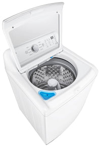 LG 5.6 Cu. Ft. Top-Load Washer with 4-Way™ Agitator and 7.3 Cu. Ft. Electric Dryer | Laveuse à chargement par le haut de 5,6 pi³ avec agitateur à 4 directions et sécheuse électrique de 7,3 pi³ de LG | LGTL7155