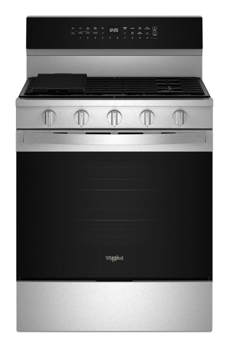 Whirlpool 5 Cu. Ft. Smart Gas Range with Air Fry and Self-Clean - Stainless Steel - WFGS7530RZ | Cuisinière intelligente à gaz Whirlpool de 5 pi³ avec friture à air et autonettoyage - acier inoxydable - WFGS7530RZ | WFGS75RZ