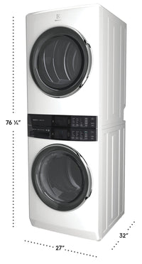 Electrolux 5.2/8.0 Cu. Ft. Front-Load Steam Laundry Tower - White - ELTE760CAW | Tour de buanderie Laundry TowerMC à la vapeur Electrolux à chargement frontal de 5,2/8,0 pi³ - blanc…