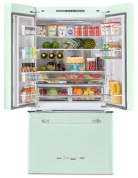 Classic Retro by Unique 36" 21.4 Cu. Ft. Counter-Depth Refrigerator - Summer Mint Green - UGP-595L LG AC | Réfrigérateur Classic Rétro par Unique de 36 po et de 21,4 pi3 de profondeur comptoir - vert menthe estival - UGP-595L LG AC | 595LLGAC