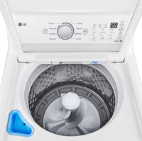 LG 5.6 Cu. Ft. Top-Load Washer with 4-Way™ Agitator and 7.3 Cu. Ft. Electric Dryer | Laveuse à chargement par le haut de 5,6 pi³ avec agitateur à 4 directions et sécheuse électrique de 7,3 pi³ de LG | LGTL7155