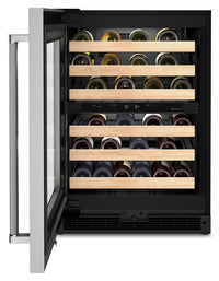 KitchenAid 5 Cu. Ft. 46-Bottle Wine Cellar with Left-Swing Door - KUWL214KSB 