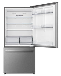 Hisense 31.3" 22.3 Cu. Ft. Bottom-Mount Refrigerator - Stainless Steel - RB22A2FSE | Réfrigérateur Hisense de 22,3 pi³ et de 31,3 po à congélateur inférieur - acier inoxydable - RB22A2F…