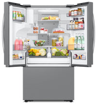 Samsung 36" 30 Cu. Ft. Full Depth French-Door with Family Hub Refrigerator - Stainless Steel - RF32C… | Réfrigérateur Samsung de 30 pi³ et de 36 po pleine profondeur à portes françaises avec portail Famil…