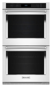 KitchenAid 30" 10 Cu. Ft. Electric Double Wall Oven with True Convection - White - KOED530PWH | Four mural double électrique KitchenAid de 10 pi³ et de 30 po avec convection véritable - blanc - KO…