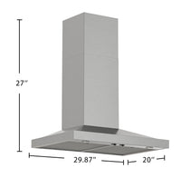 Broan 30" Pyramid Chimney Range Hood with Code Ready™ Technology - EWS1306SS | Hotte cheminée pyramidale Broan de 30 po avec technologie Code ReadyMC - EWS1306SS | EWS130SS