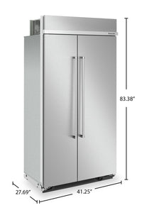 KitchenAid 42" 25.5 Cu. Ft. Side-by-Side Refrigerator - Stainless Steel PrintShield™ - KBSN702MPS | Réfrigérateur KitchenAid de 25,5 pi³ et de 42 po à compartiments juxtaposés - acier inoxydable avec …