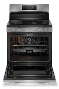 Frigidaire Gallery 5.3 Cu. Ft. Electric Range With Total Convection and Air Fry - Smudge-Proof® Stai… | Cuisinière électrique Frigidaire Gallery de 5,3 pi³ avec convection totale et friture à air - acier …