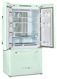 Classic Retro by Unique 36" 21.4 Cu. Ft. Counter-Depth Refrigerator - Summer Mint Green - UGP-595L LG AC | Réfrigérateur Classic Rétro par Unique de 36 po et de 21,4 pi3 de profondeur comptoir - vert menthe estival - UGP-595L LG AC | 595LLGAC