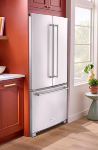 KitchenAid 36" 20 Cu. Ft. Counter-Depth French-Door Refrigerator - White - KRFC136RWH | Réfrigérateur KitchenAid de 36 po et de 20 pi3 de profondeur comptoir à portes françaises - blanc - KRFC136RWH | KRFC13WH