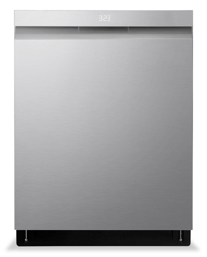 LG 24" 46 dBA Built-In Top-Control Smart Dishwasher with QuadWash®Pro  - Smudge Proof Stainless Stee… | Lave-vaisselle intelligent encastré LG à 46 dBA de 24 po avec commandes sur le dessus et QuadWashMC …