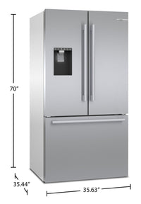 Bosch 26 Cu. Ft. 500 Series French-Door Refrigerator - B36FD50SNS 