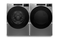 Whirlpool 5.8 Cu. Ft. Front-Load Washer and 7.4 Cu. Ft. Electric Dryer - Chrome Shadow 