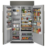 KitchenAid 48" 30 Cu. Ft. Side-by-Side Refrigerator - Panel Ready - KBSN708MPA | Réfrigérateur KitchenAid de 30 pi³ et de 48 po à compartiments juxtaposés - panneau personnalisable …