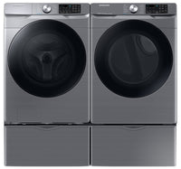 Samsung 5.2 Cu. Ft. Front-Load Washer and 7.5 Cu. Ft. Electric Dryer - Platinum 