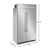 KitchenAid 30 Cu. Ft. Built-In Side-by-Side Refrigerator - KBSN708MPS 