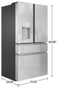 Café 22.3 Cu. Ft. Counter-Depth 4-Door French-Door Refrigerator - CXE22DM5PS5 