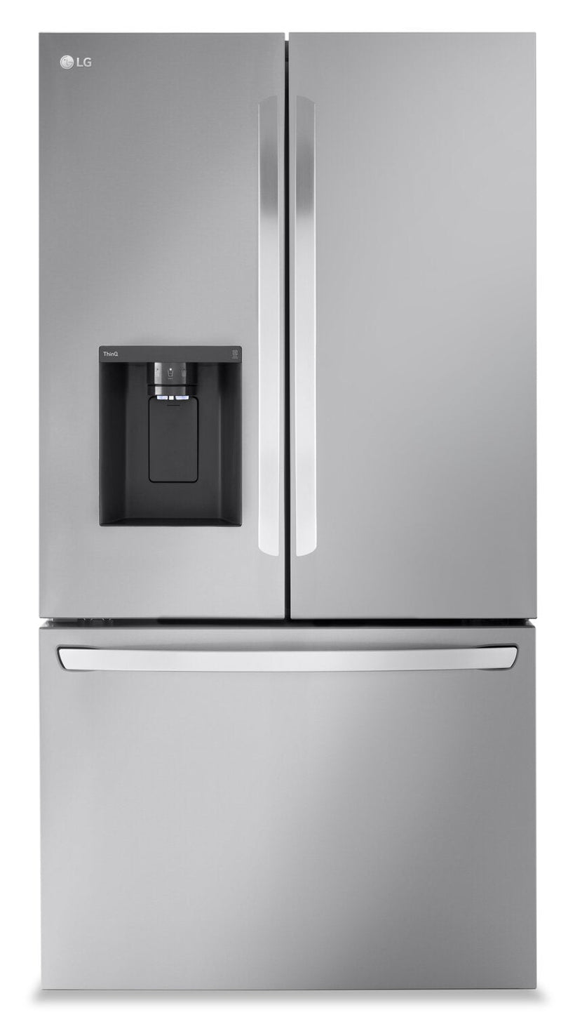 LG 36" 31 Cu. Ft. French-Door Standard-Depth MAX™ Refrigerator - Smudge Proof Stainless Steel - LRFX… | Réfrigérateur LG de 31 pi³ et de 36 po à portes françaises de profondeur standard MAXMC - acier inox…