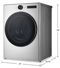 LG 7.4 Cu. Ft. Smart Gas Dryer with Steam Technology - DLGX5501V 