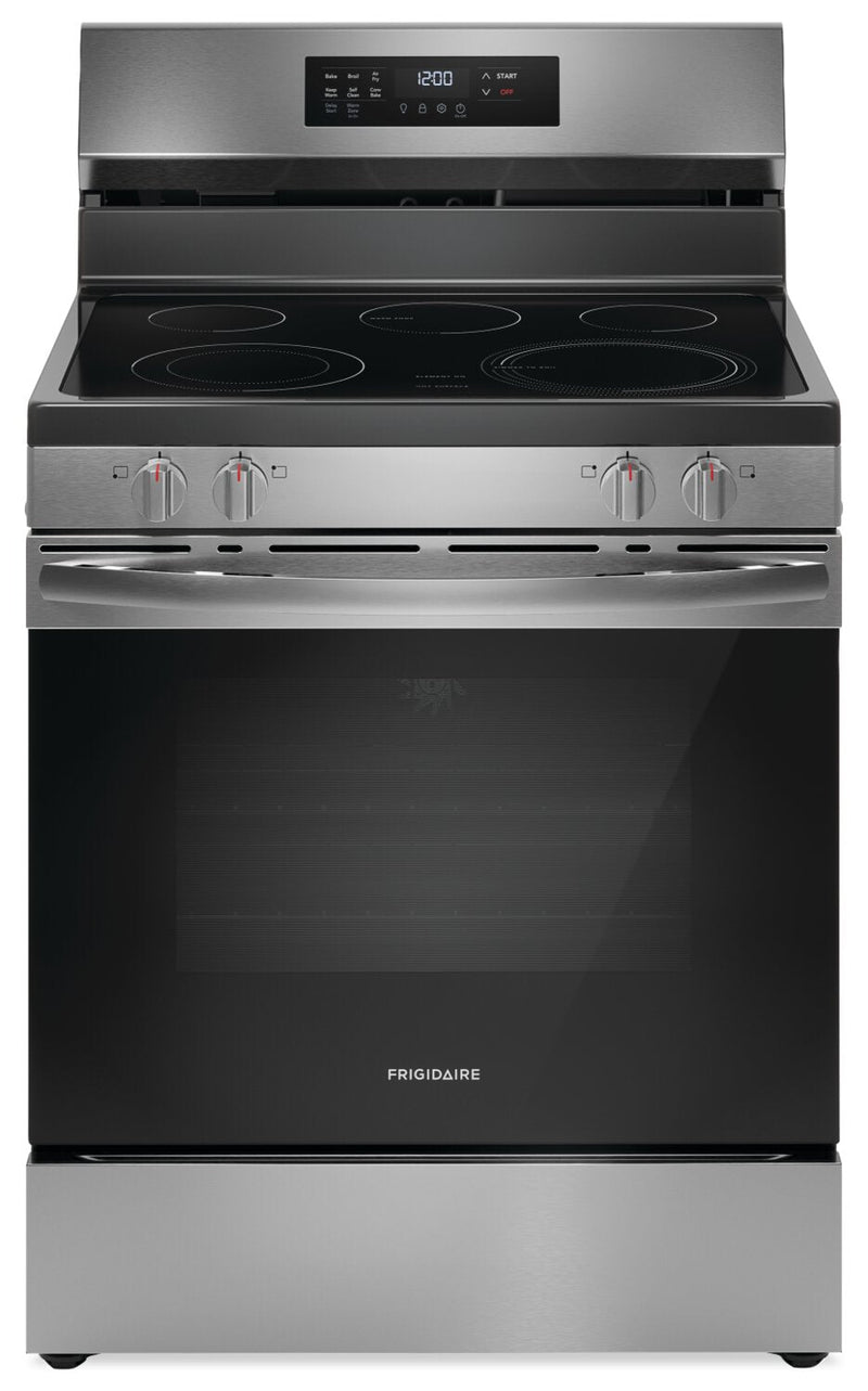 Frigidaire 5.3 Cu. Ft. Electric Range With Air Fry and Convection Bake - Stainless Steel - FCRE308CA… | Cuisinière électrique Frigidaire de 5,3 pi³ avec friture à air et cuisson par convection - acier ino…