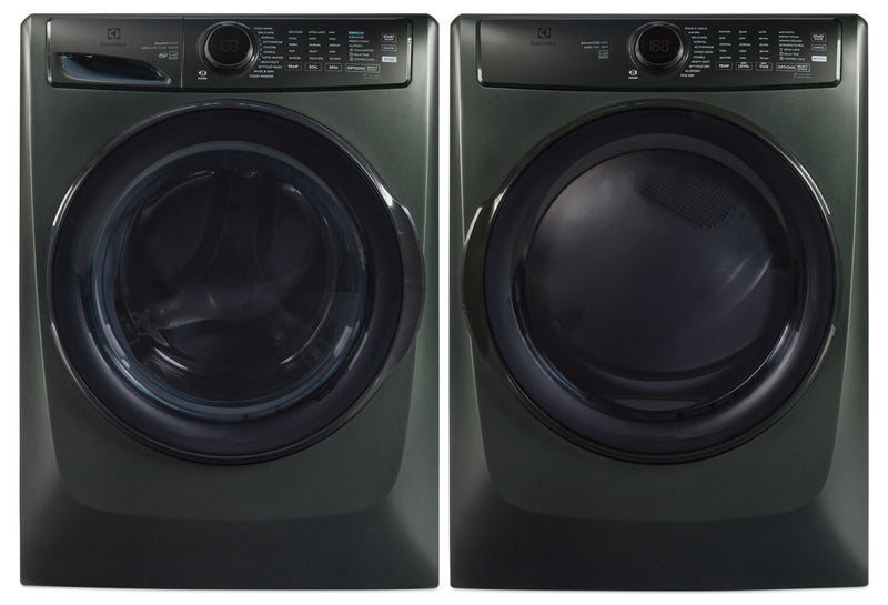 Electrolux 5.2 Cu. Ft. Perfect Steam™ Front-Load Washer and 8 Cu. Ft. Gas Dryer - Alpine Green  | Laveuse à chargement frontal Perfect SteamMC de 5,2 pi³ et sécheuse à gaz de 8 pi³ de Electrolux - vert alpin  | ELFL773B