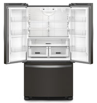 Whirlpool 36" 20 Cu. Ft. Counter-Depth French-Door Refrigerator - Black Stainless Steel - WRFC2036RV | Réfrigérateur Whirlpool de 20 pi3 et de 36 po de profondeur comptoir à portes françaises - acier inoxydable noir - WRFC2036RV | WRFC20RV