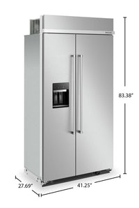 KitchenAid 42" 25 Cu. Ft. Side-by-Side Refrigerator - Stainless Steel - KBSD702MSS | Réfrigérateur KitchenAid de 25 pi³ et de 42 po à compartiments juxtaposés - acier inoxydable - KBSD7…