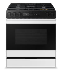 Samsung 6 Cu. Ft. Smart Gas Slide In Range with Oven Camera - White Glass - NSG6DB870012AA | Cuisinière intelligente à gaz encastrée Samsung de 6 pi³ avec caméra de four - verre blanc - NSG6DB8…