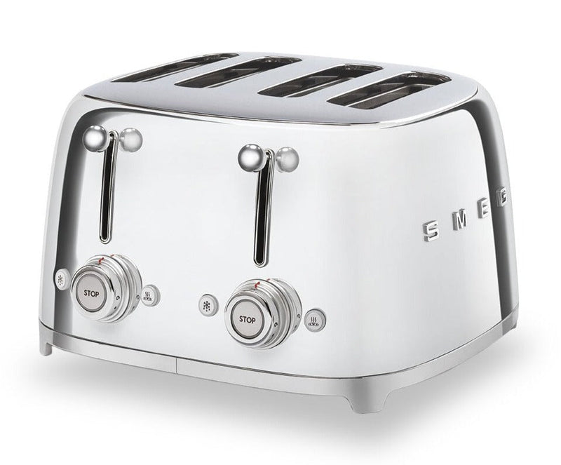 Smeg 4-Slice Long-Slot Toaster - TSF03SSUS|Grille-pain Smeg à fentes longues pour 4 tranches - TSF03SSUS