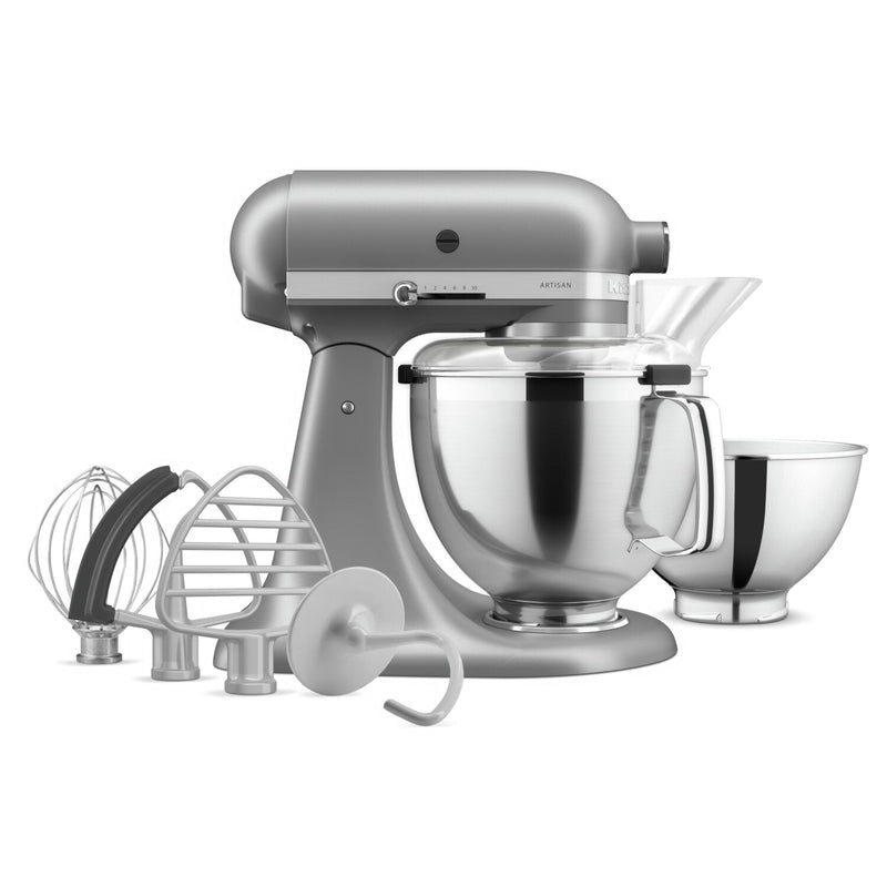 KitchenAid Artisan Series Tilt-Head Stand Mixer with Premium Accessory Pack - KSM195PSCU 