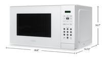 Danby 0.9 Cu. Ft. Countertop Microwave - White - DBMW0921BWW | Four à micro-ondes de comptoir Danby de 0,9 pi3 - blanc - DBMW0921BWW | DBMW09WW