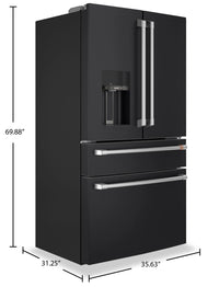 Café 22.3 Cu. Ft. Counter-Depth 4-Door French-Door Refrigerator - CXE22DP3PD1  