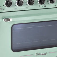 Classic Retro by Unique 36" 5.2 Cu. Ft. 6-Burner Gas Range with Convection - Summer Mint Green - UGP-36CR LG | Cuisinière à gaz Classic Rétro par Unique de 36 po et de 5,2 pi3 à 6 brûleurs avec convection - vert menthe estival - UGP-36CR LG | UG36CRLG