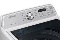 Samsung 5.4 Cu. Ft. Smart Top-Load Washer and 7.4 Cu. Ft. Electric Dryer - White | Laveuse intelligente à chargement par le haut 5,4 pi³, sécheuse électrique 7,4 pi³ Samsung - blanches | SATL350I