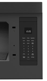 Whirlpool 1.1 Cu. Ft. Flush Over-the-Range Microwave with 900 Watts Cooking - Black Stainless - YWMM… | Four à micro-ondes à hotte intégrée Whirlpool de 1,1 pi³ à installation affleurée avec cuisson à 900…