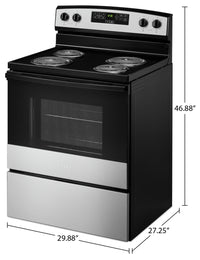 Amana 4.8 Cu. Ft. Electric Range - Stainless Steel - YACR4303MMS | Cuisinière électrique Amana de 4,8 pi³ - acier inoxydable - YACR4303MMS